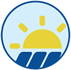Symbol für Solarthermie und Photovoltaik